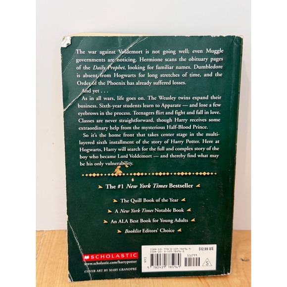 Harry Potter and the Half-Blood Prince J.K. Rowling Scholastic Paperback Year 6 - Picture 3 of 3